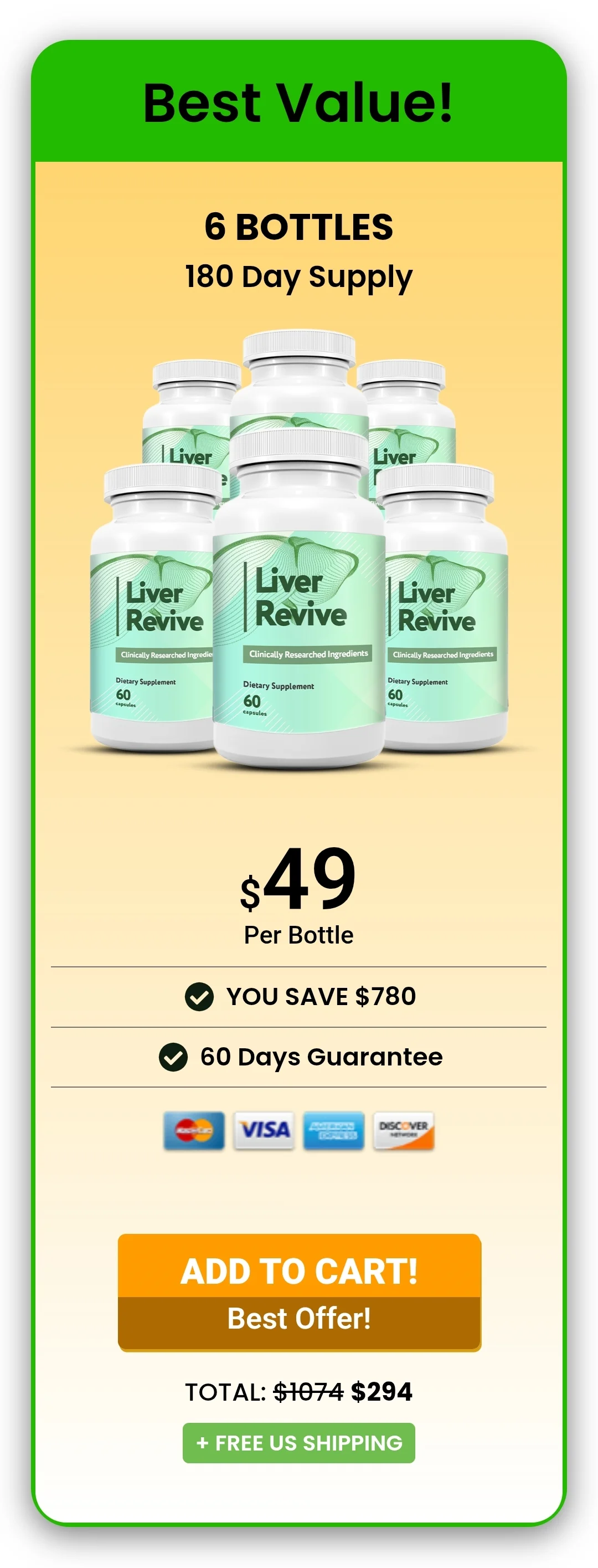 Liver Revive™ 6 bottles pricing